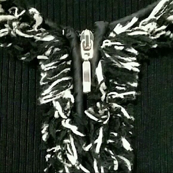 Cache black cardigan with fringe - Picture 3 of 4